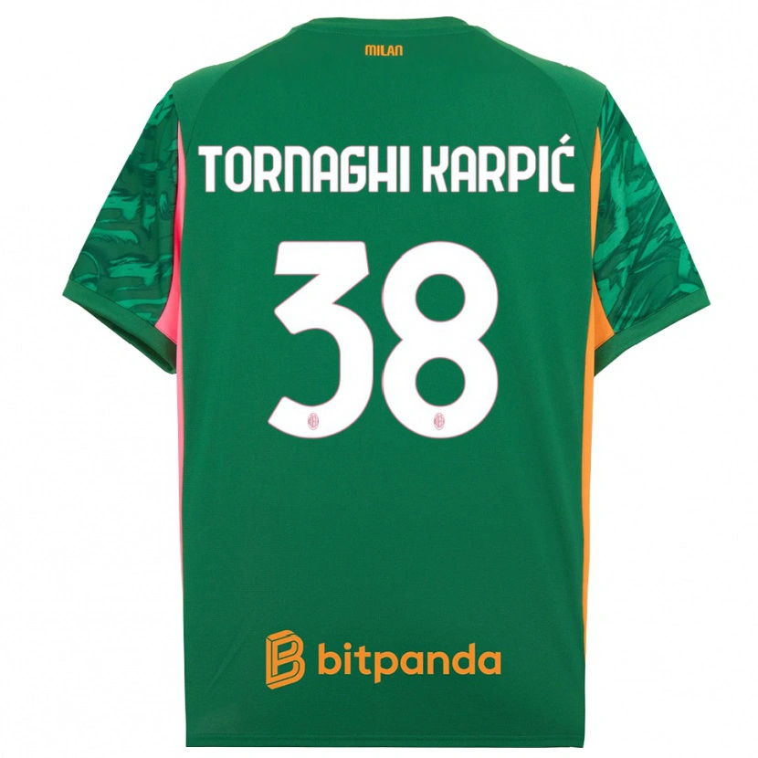Danxen Uomo Lavinia Tornaghi Karpić #38 Maglia Gara Portiere Verde Arancione Rosa 2025/26 Maglietta