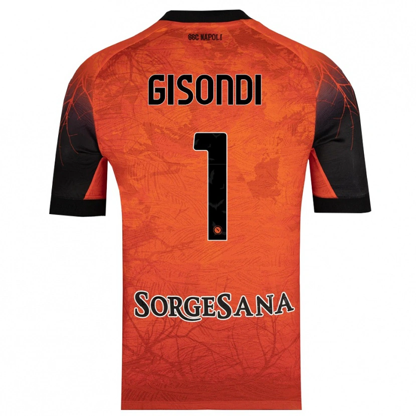 Danxen Uomo Francesco Gisondi #1 Maglia Gara Portiere Arancione Rosso Nero 2025/26 Maglietta