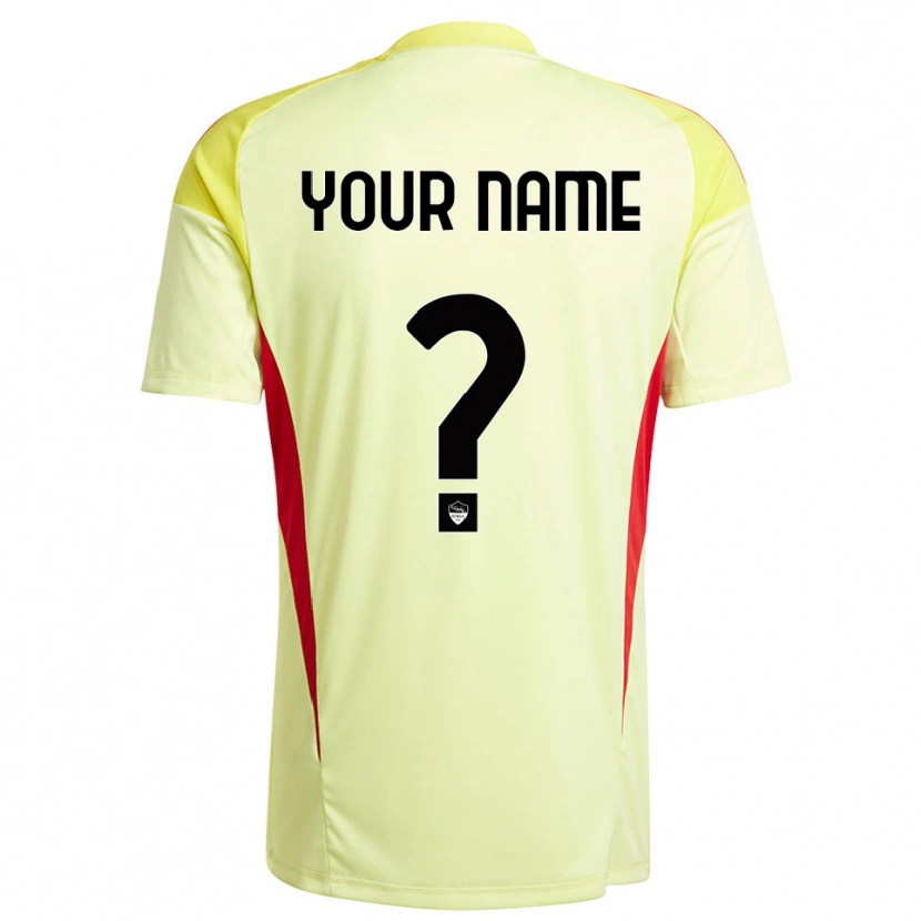 Danxen Uomo AS Roma Maglia Gara Portiere Giallo Chiaro Arancione 2025/26 Maglietta