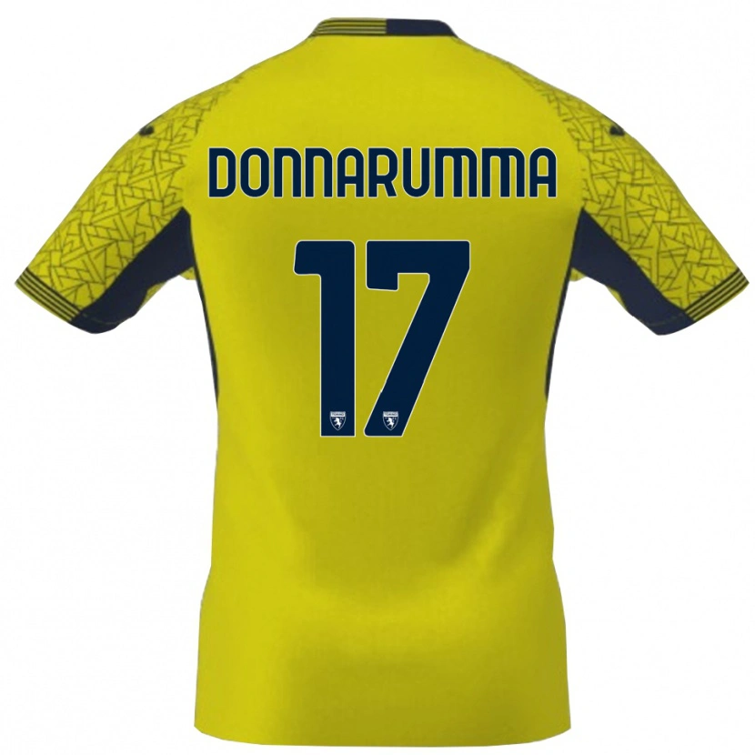 Danxen Uomo Antonio Donnarumma #17 Maglia Gara Portiere Giallo Nero 2025/26 Maglietta