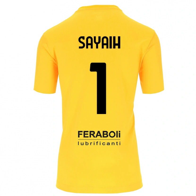 Danxen Uomo Ilyas Sayaih #1 Maglia Gara Portiere Giallo Nero 2025/26 Maglietta