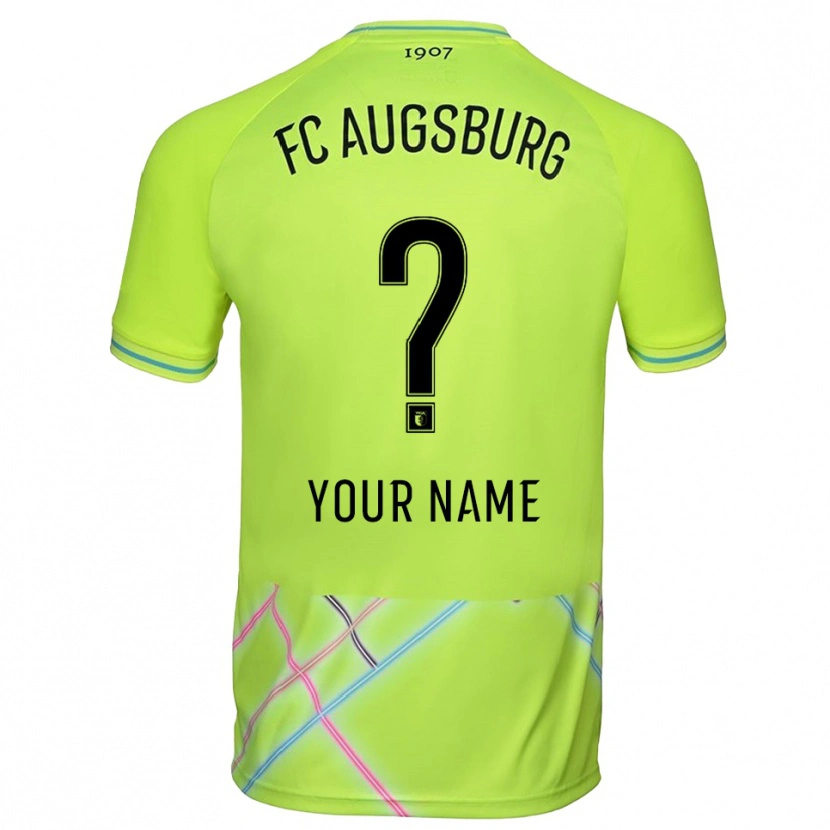 Danxen Uomo FC Augsburg Maglia Gara Portiere Verde Giallo Nero 2025/26 Maglietta