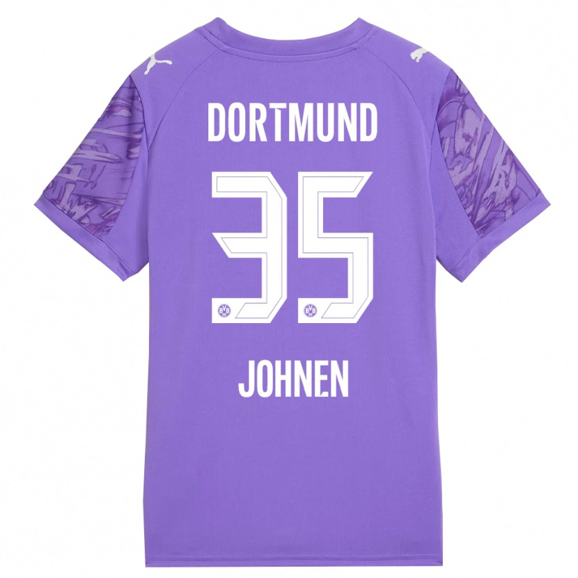 Danxen Uomo Marcel Johnen #35 Maglia Gara Portiere Lilla Bianco 2025/26 Maglietta