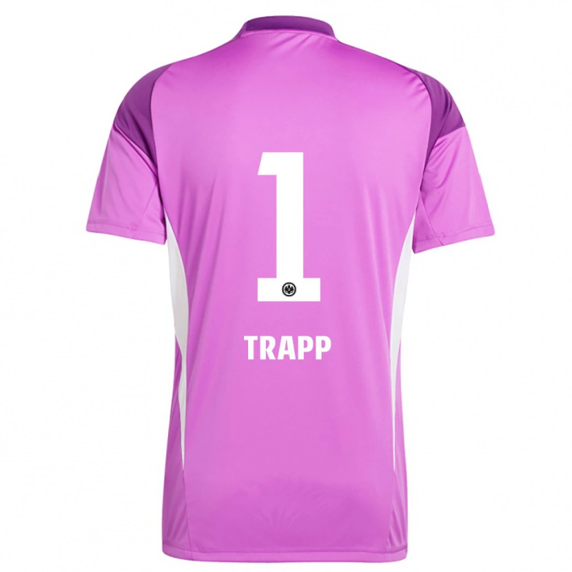 Danxen Uomo Kevin Trapp #1 Maglia Gara Portiere Lilla Bianco 2025/26 Maglietta