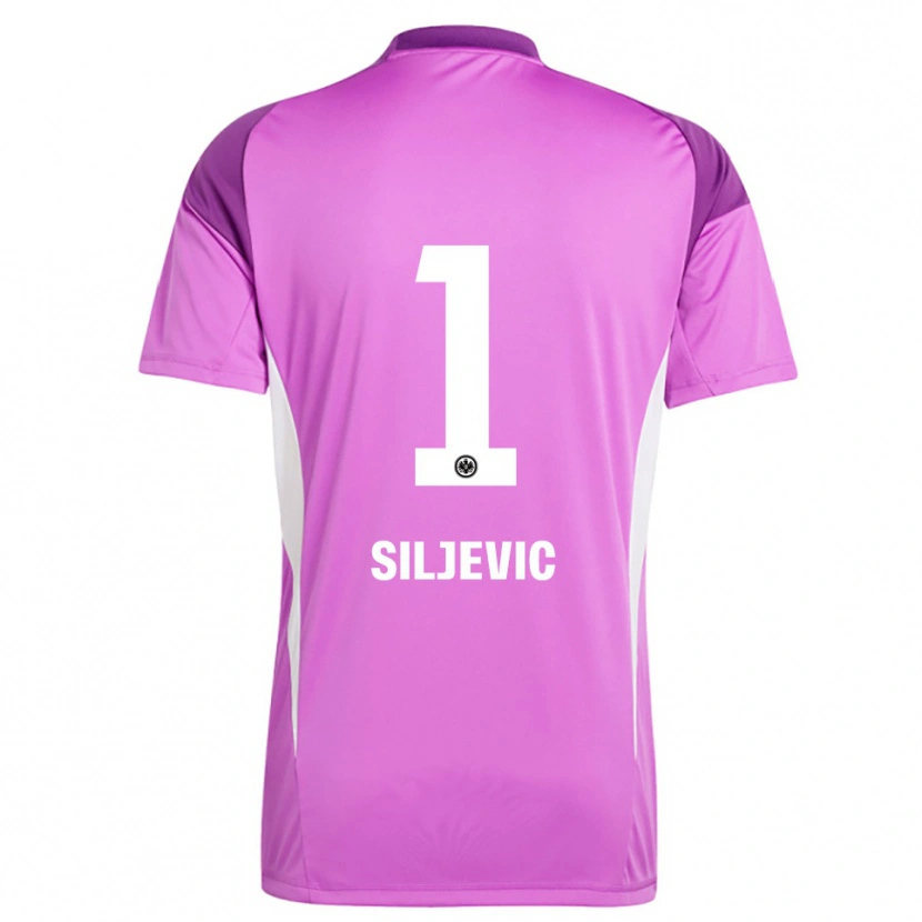 Danxen Uomo Amil Siljevic #1 Maglia Gara Portiere Lilla Bianco 2025/26 Maglietta
