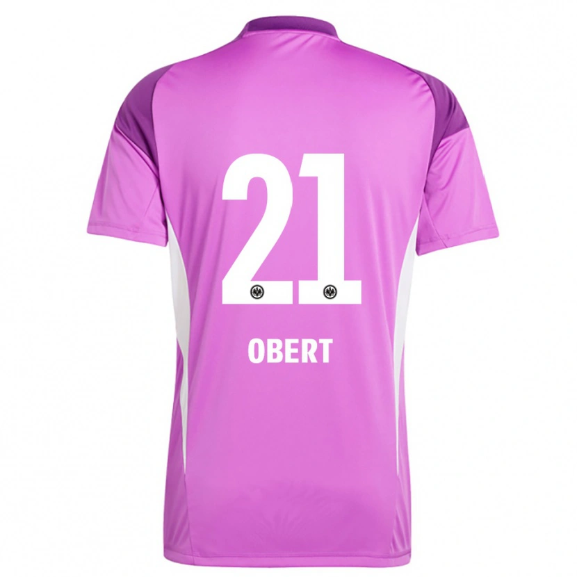 Danxen Uomo Yuriy Obert #21 Maglia Gara Portiere Lilla Bianco 2025/26 Maglietta