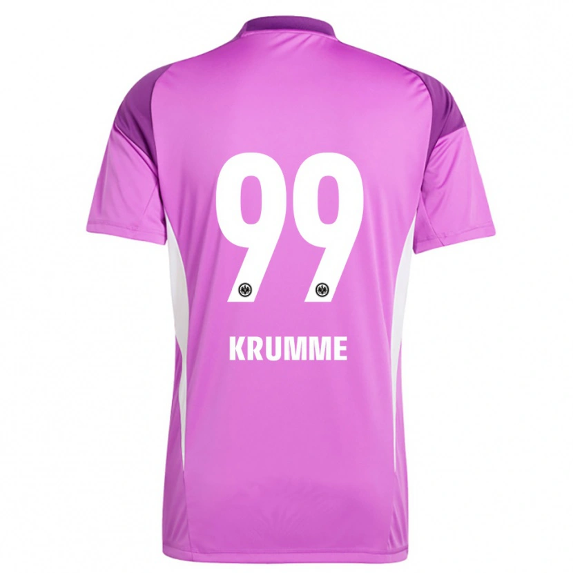 Danxen Uomo Janne Krumme #99 Maglia Gara Portiere Lilla Bianco 2025/26 Maglietta