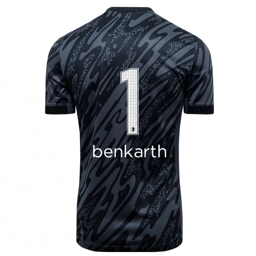 Danxen Uomo Laura Benkarth #1 Maglia Gara Portiere Nero Bianco 2025/26 Maglietta