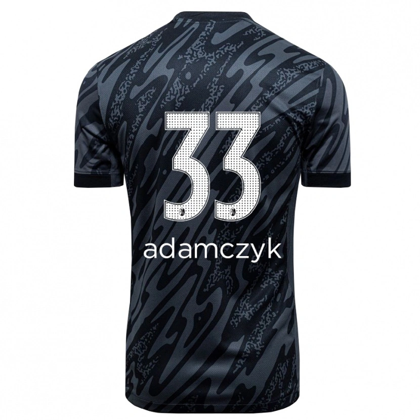 Danxen Uomo Rebecca Adamczyk #33 Maglia Gara Portiere Nero Bianco 2025/26 Maglietta