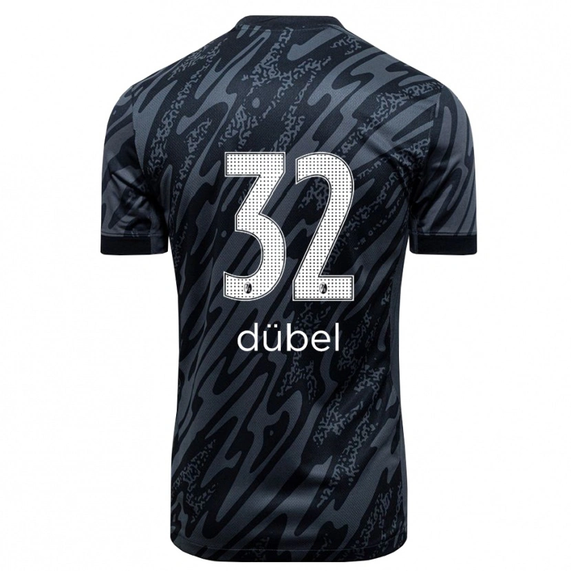 Danxen Uomo Sarah-Lisa Dübel #32 Maglia Gara Portiere Nero Bianco 2025/26 Maglietta