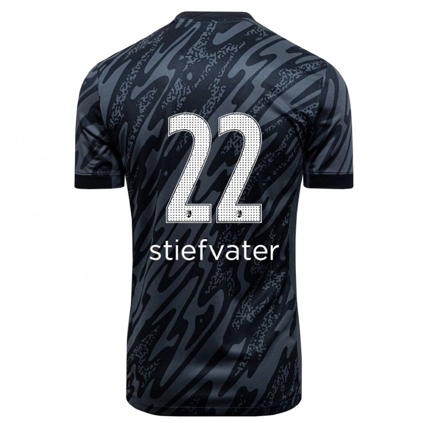 Danxen Uomo Max Stiefvater #22 Maglia Gara Portiere Nero Bianco 2025/26 Maglietta