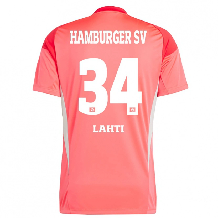 Danxen Uomo Elias Lahti #34 Maglia Gara Portiere Arancione Rosso 2025/26 Maglietta