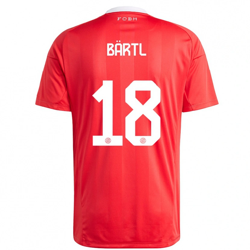 Danxen Uomo Jannis Bärtl #18 Maglia Gara Portiere Rosso Bianco 2025/26 Maglietta
