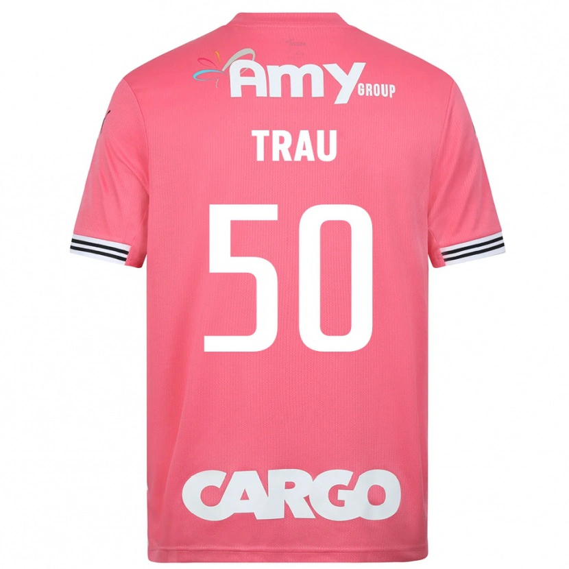 Danxen Uomo Idan Trau #50 Maglia Gara Portiere Bianco Rosa 2025/26 Maglietta