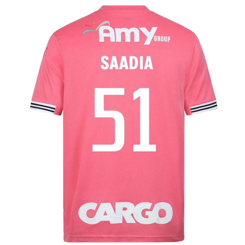 Danxen Uomo Shalev Saadia #51 Maglia Gara Portiere Bianco Rosa 2025/26 Maglietta