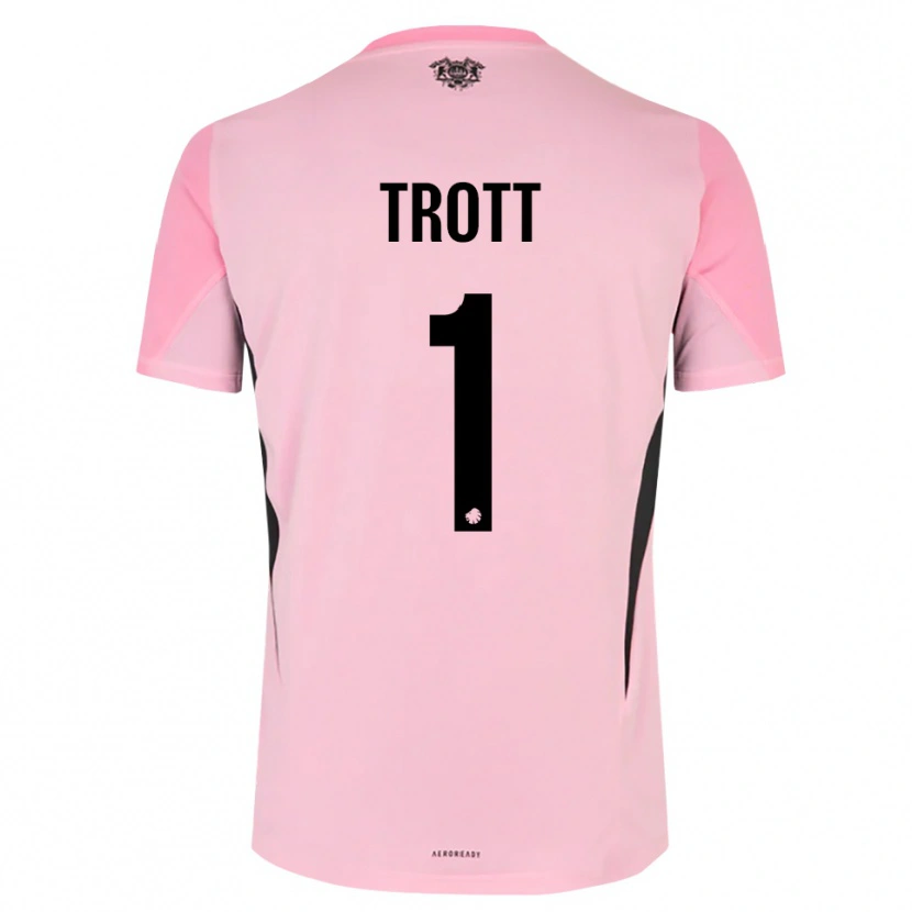 Danxen Uomo Nathan Trott #1 Maglia Gara Portiere Nero Rosa 2025/26 Maglietta