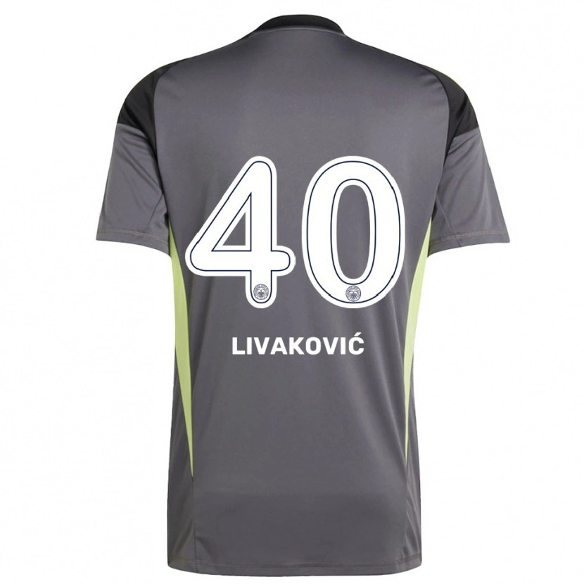 Danxen Uomo Dominik Livakovic #40 Maglia Gara Portiere Grigio Scuro Nero 2025/26 Maglietta