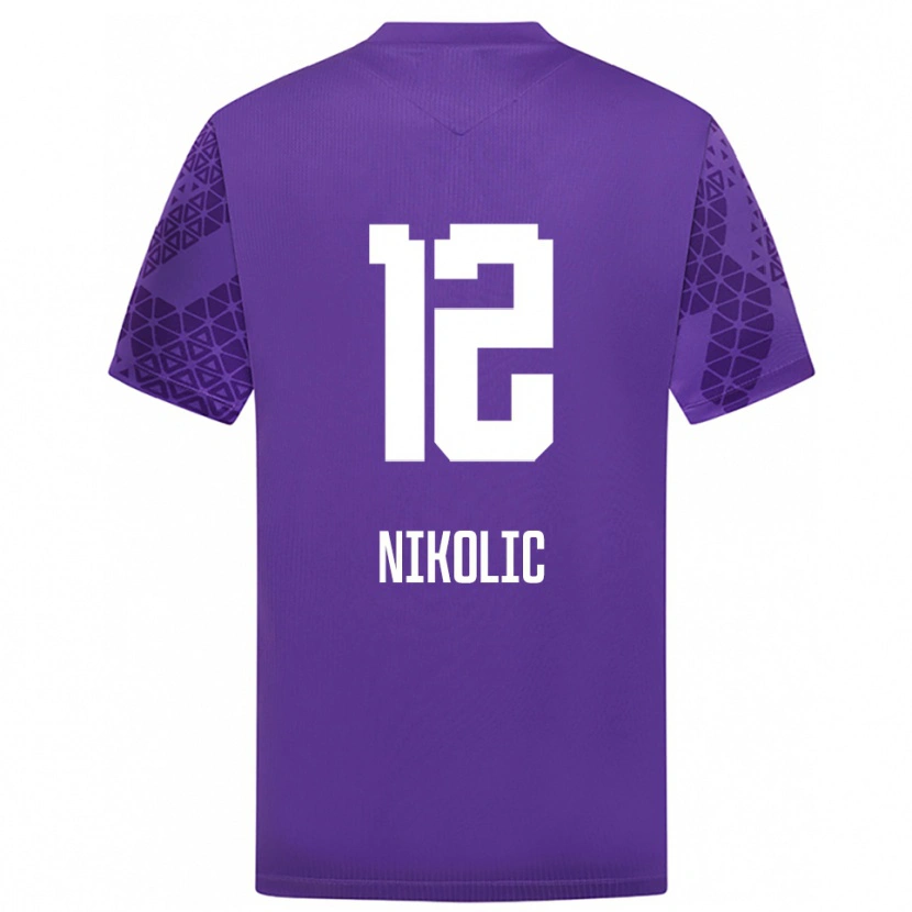 Danxen Uomo Uros Nikolic #12 Maglia Gara Portiere Bianco Indaco 2025/26 Maglietta