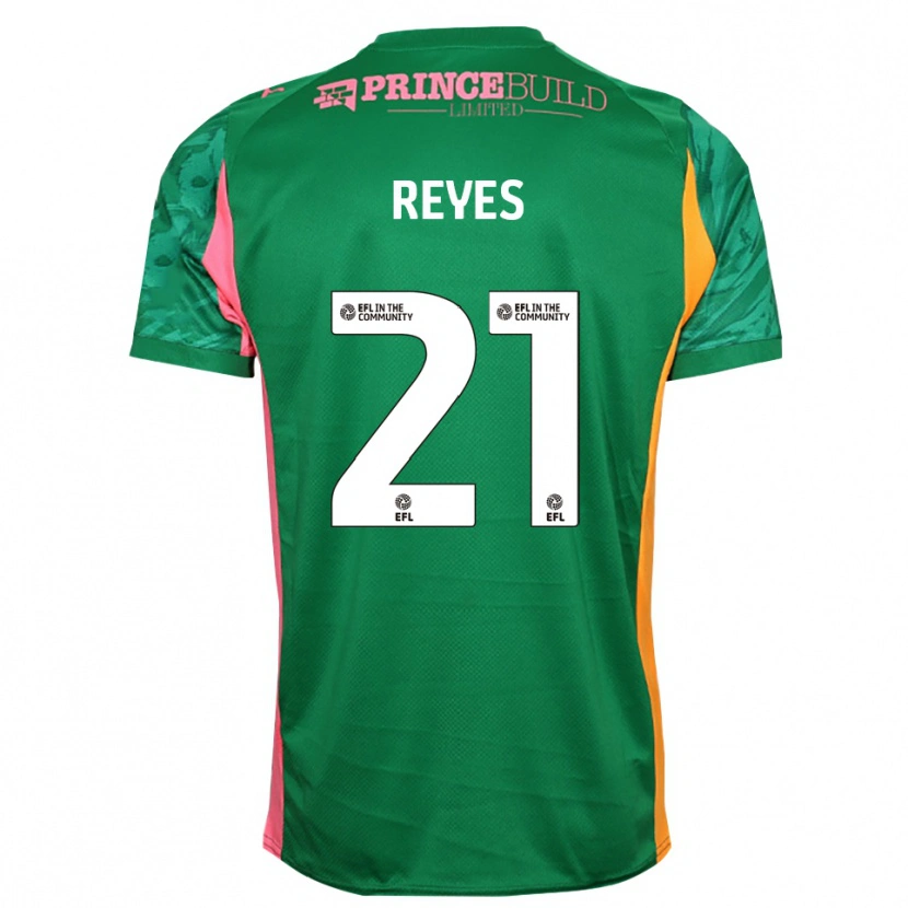 Danxen Donna Vicente Reyes #21 Maglia Gara Portiere Verde Rosa 2025/26 Maglietta