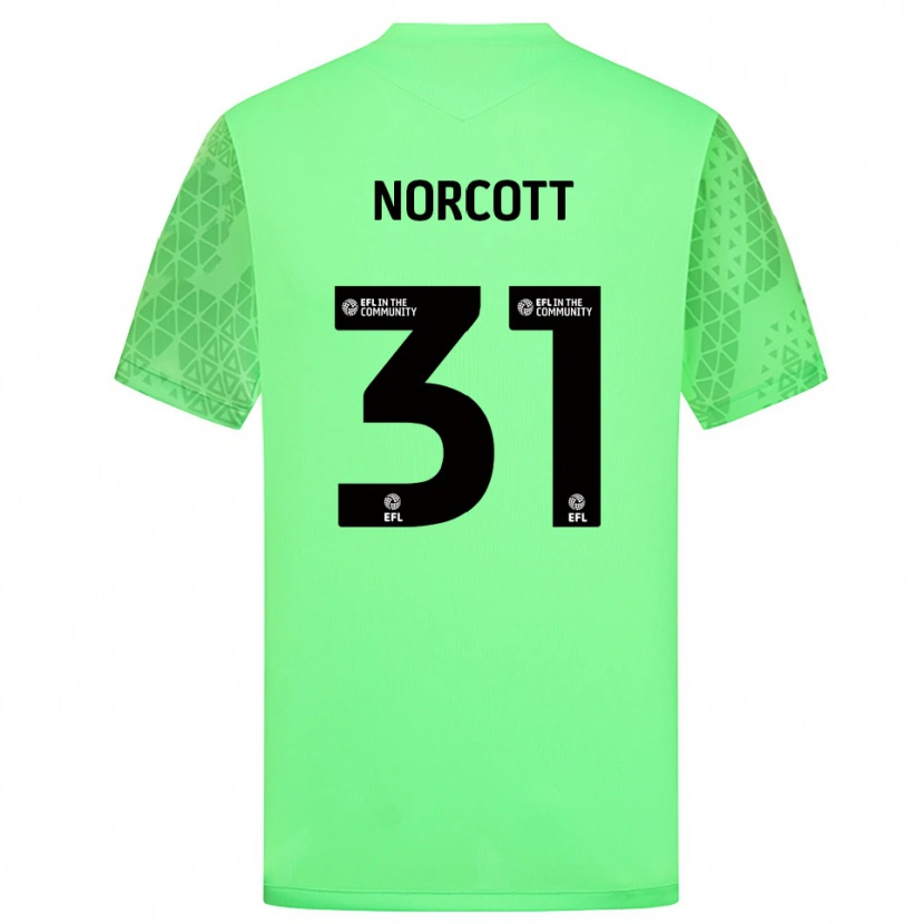 Danxen Donna Tom Norcott #31 Maglia Gara Portiere Verde Chiaro 2025/26 Maglietta