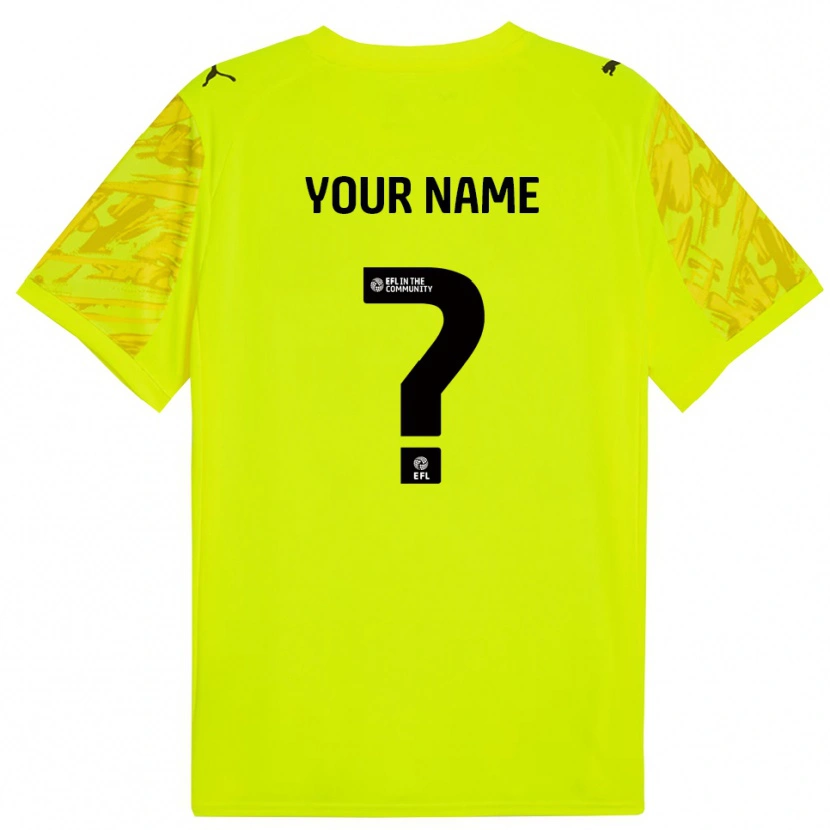 Danxen Donna Rotherham United Maglia Gara Portiere Verde Fluo Nero 2025/26 Maglietta