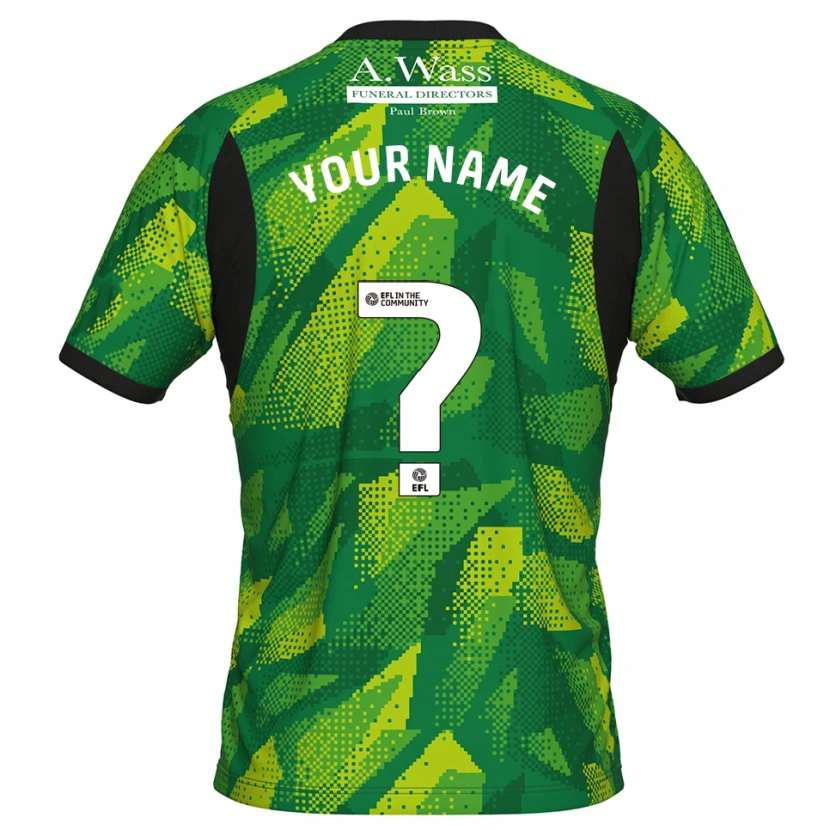 Danxen Donna Mansfield Town Maglia Gara Portiere Verde Nero 2025/26 Maglietta