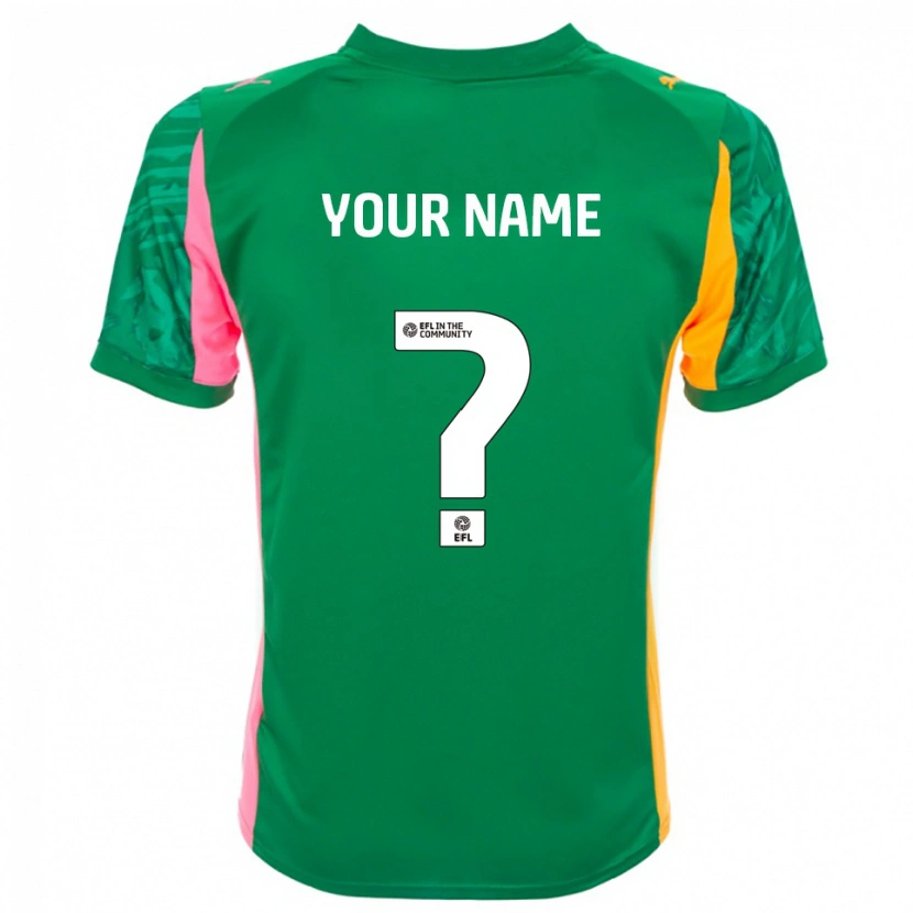 Danxen Donna Stockport County Maglia Gara Portiere Verde Rosa Bianco 2025/26 Maglietta