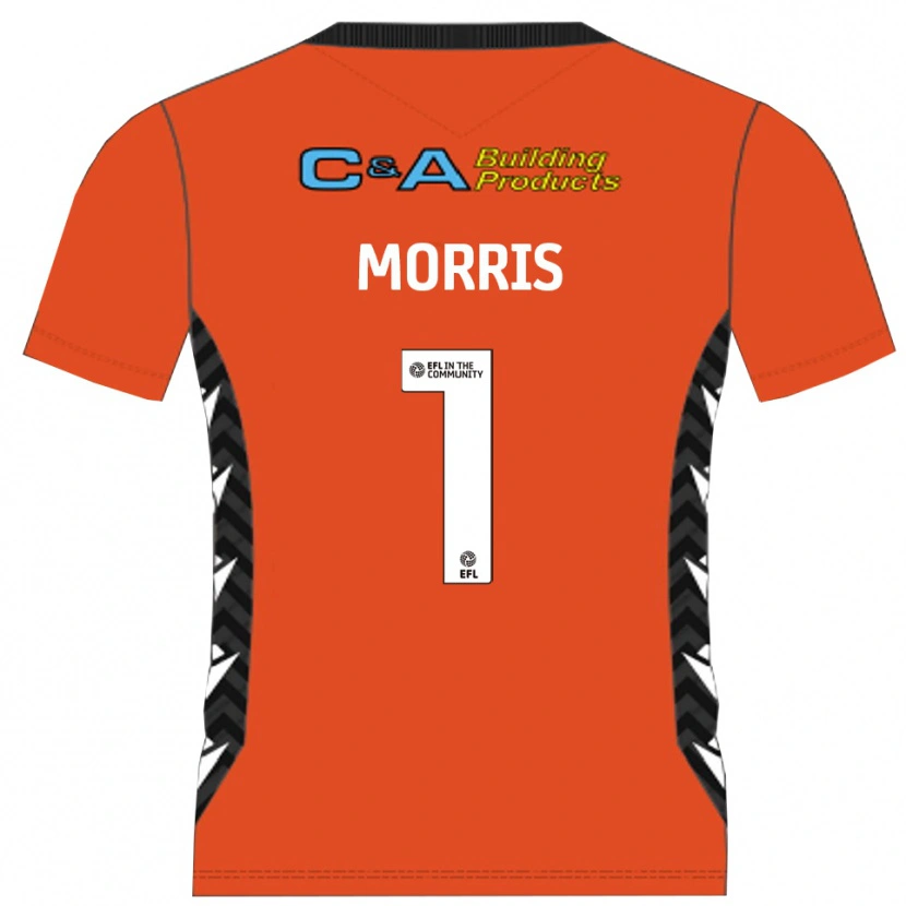 Danxen Donna Glenn Morris #1 Maglia Gara Portiere Nero Arancione 2025/26 Maglietta