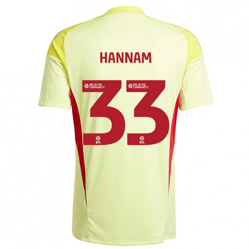 Danxen Donna Shawna Hannam #33 Maglia Gara Portiere Giallo Pallido 2025/26 Maglietta