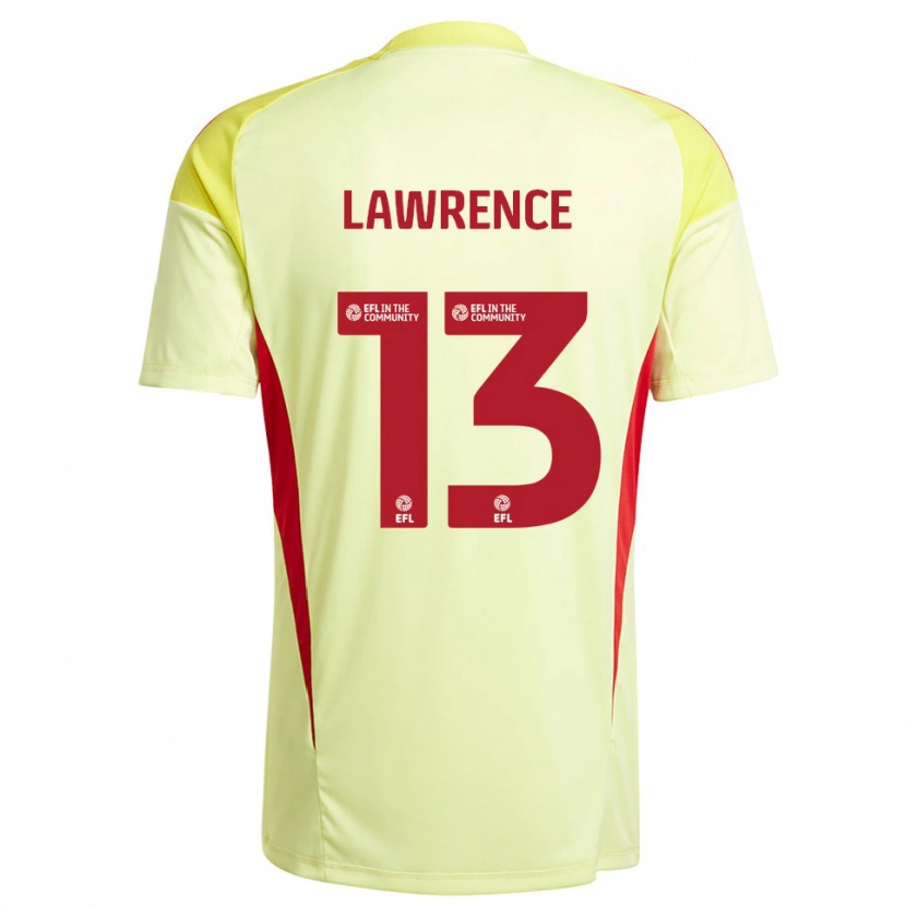 Danxen Donna Charlie Lawrence #13 Maglia Gara Portiere Giallo Pallido 2025/26 Maglietta