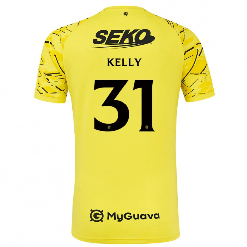 Danxen Donna Liam Kelly #31 Maglia Gara Portiere Nero Giallo 2025/26 Maglietta