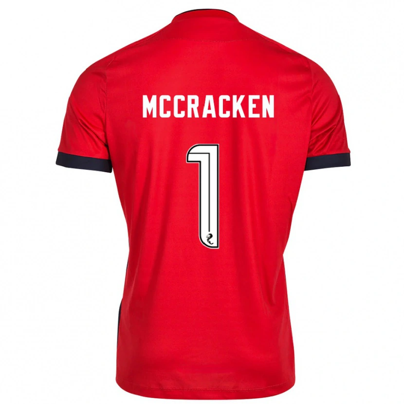 Danxen Donna Jon McCracken #1 Maglia Gara Portiere Bianco Rosso 2025/26 Maglietta