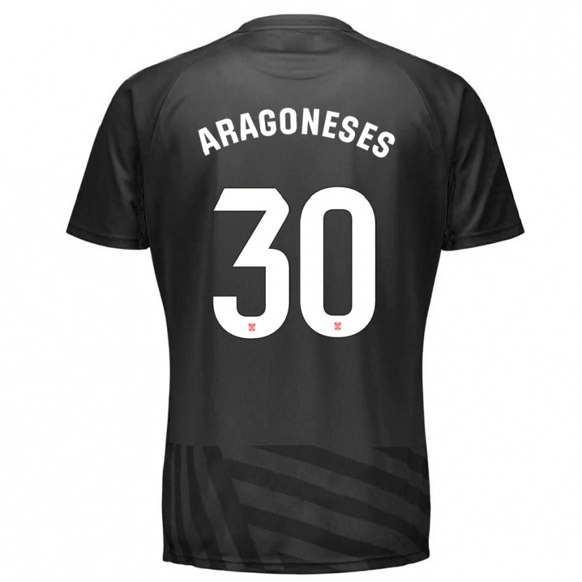 Danxen Donna Sergio Aragoneses #30 Maglia Gara Portiere Grigio Nero 2025/26 Maglietta