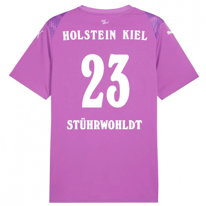 Danxen Donna Timon Stührwohldt #23 Maglia Gara Portiere Bianco Viola 2025/26 Maglietta