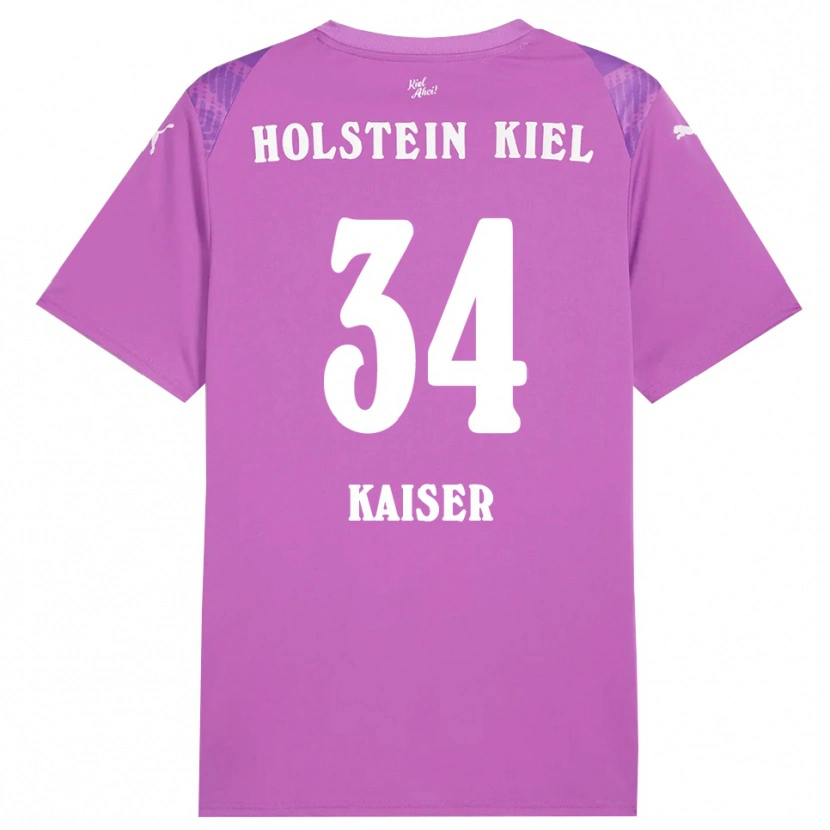 Danxen Donna Konstantin Kaiser #34 Maglia Gara Portiere Bianco Viola 2025/26 Maglietta
