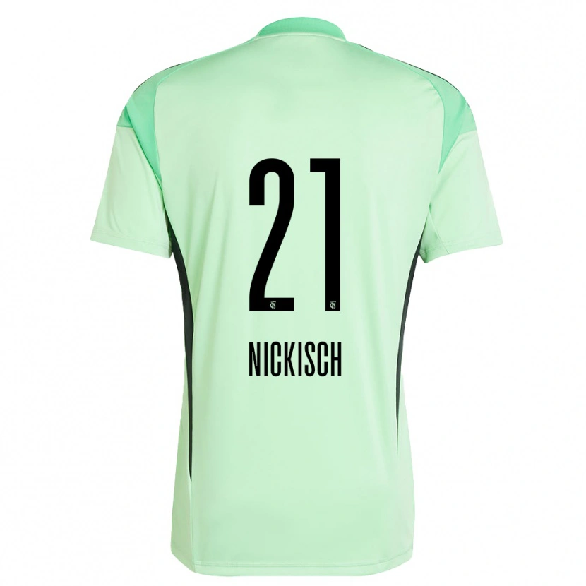 Danxen Donna Jonas Nickisch #21 Maglia Gara Portiere Verde Chiaro Nero 2025/26 Maglietta