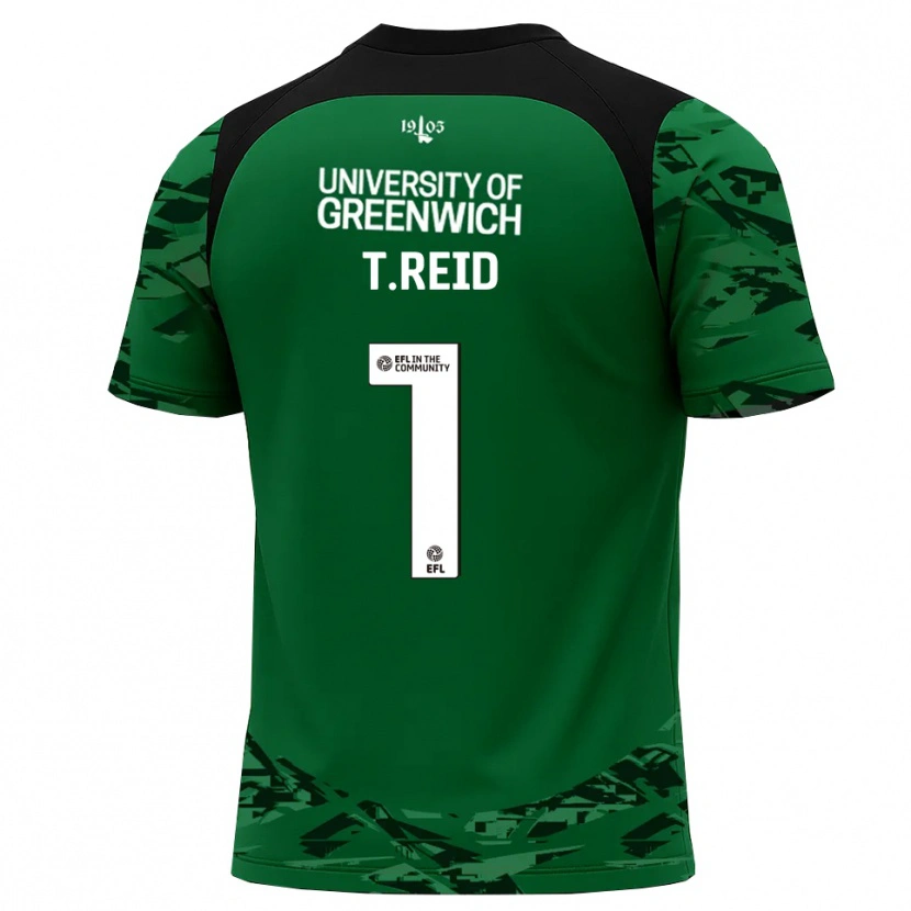 Danxen Donna Tommy Reid #1 Maglia Gara Portiere Verde Nero 2025/26 Maglietta