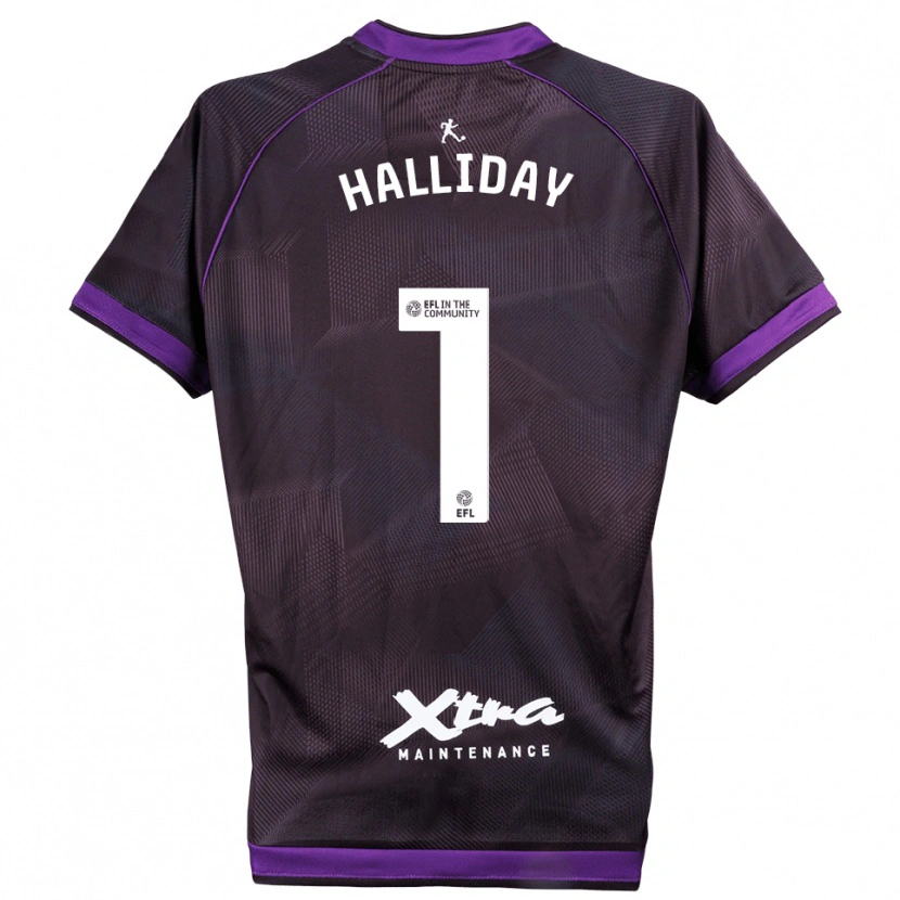 Danxen Donna Joel Halliday #1 Maglia Gara Portiere Viola Bianco 2025/26 Maglietta