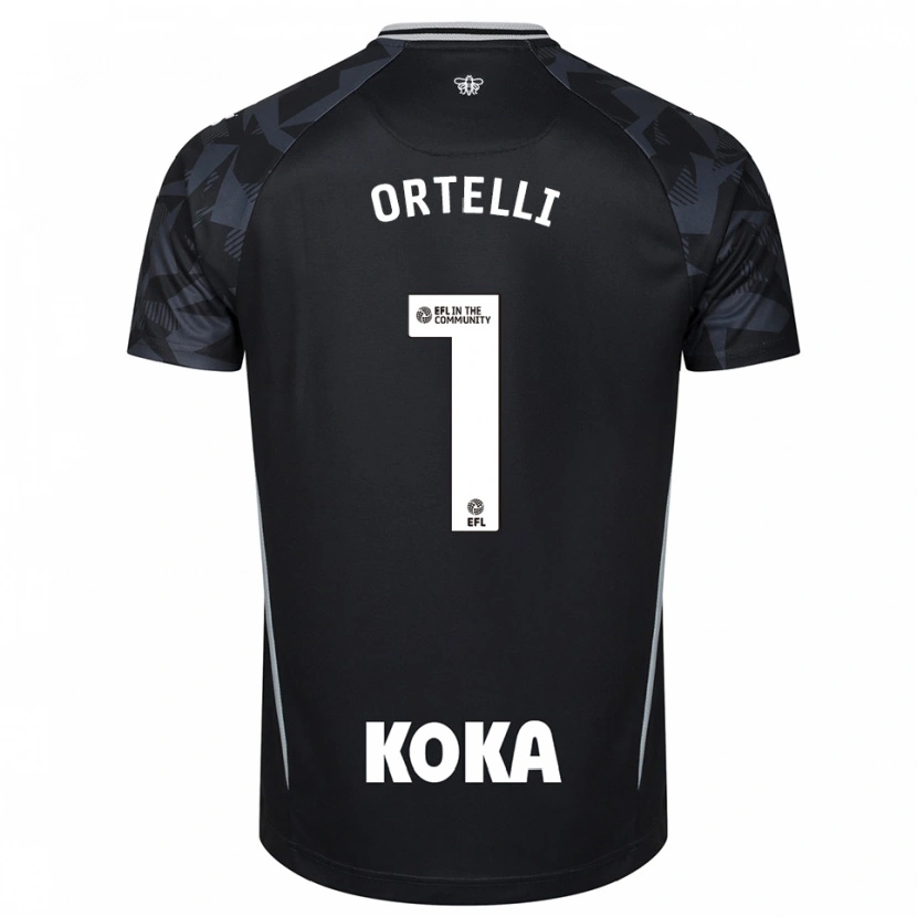 Danxen Donna Gabriel Ortelli #1 Maglia Gara Portiere Nero Blu 2025/26 Maglietta