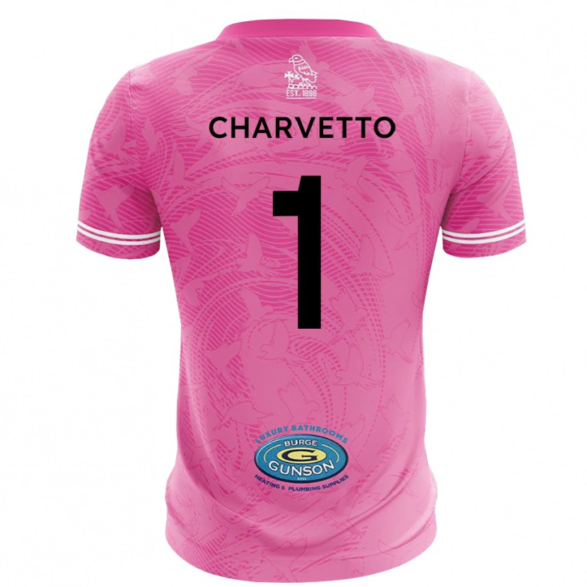 Danxen Donna Michael Charvetto #1 Maglia Gara Portiere Bianco Rosa 2025/26 Maglietta