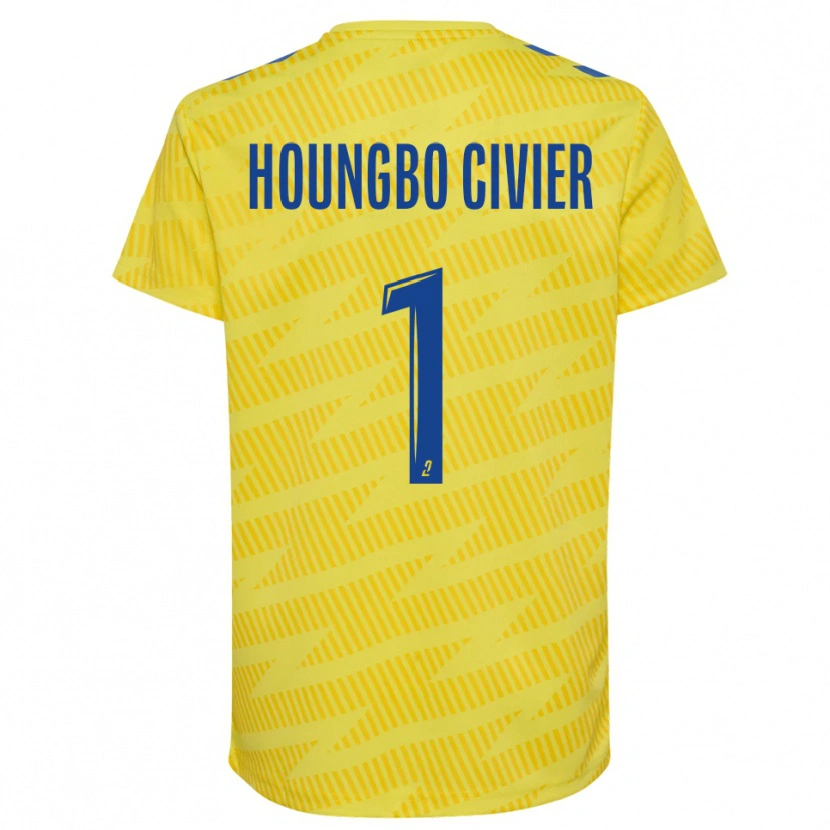 Danxen Donna Matéo Houngbo Civier #1 Maglia Gara Portiere Blu Giallo 2025/26 Maglietta
