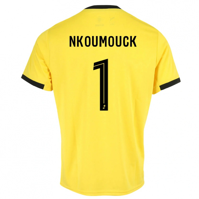 Danxen Donna Marc-Anthony Nkoumouck #1 Maglia Gara Portiere Nero Giallo 2025/26 Maglietta