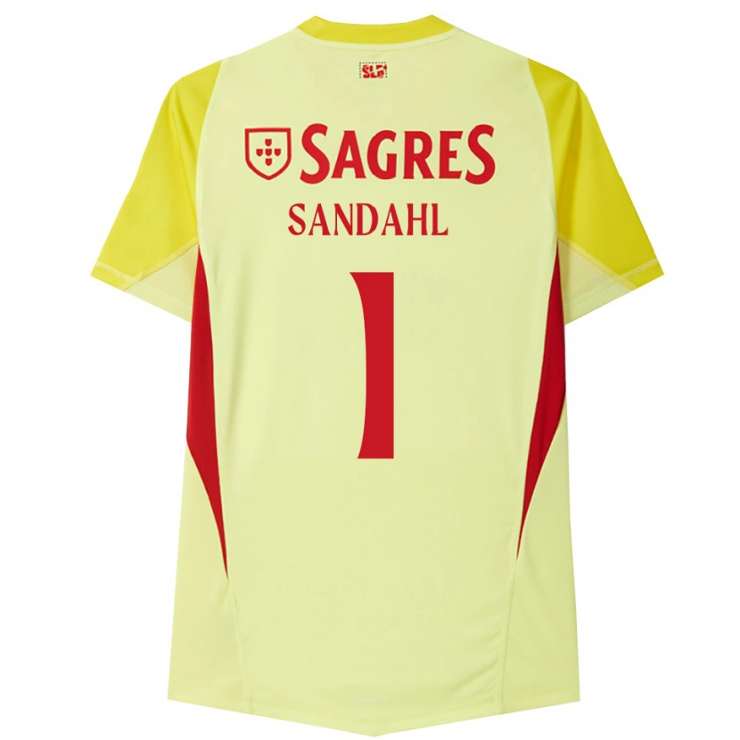 Danxen Donna Alexander Sandahl #1 Maglia Gara Portiere Giallo Rosso 2025/26 Maglietta