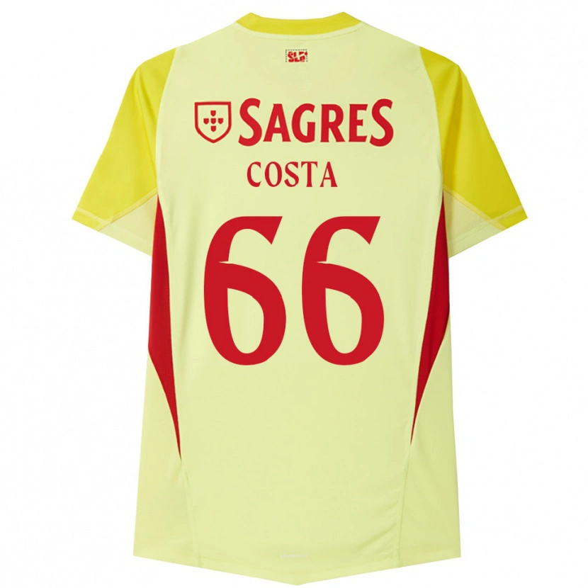 Danxen Donna Rute Costa #66 Maglia Gara Portiere Giallo Rosso 2025/26 Maglietta