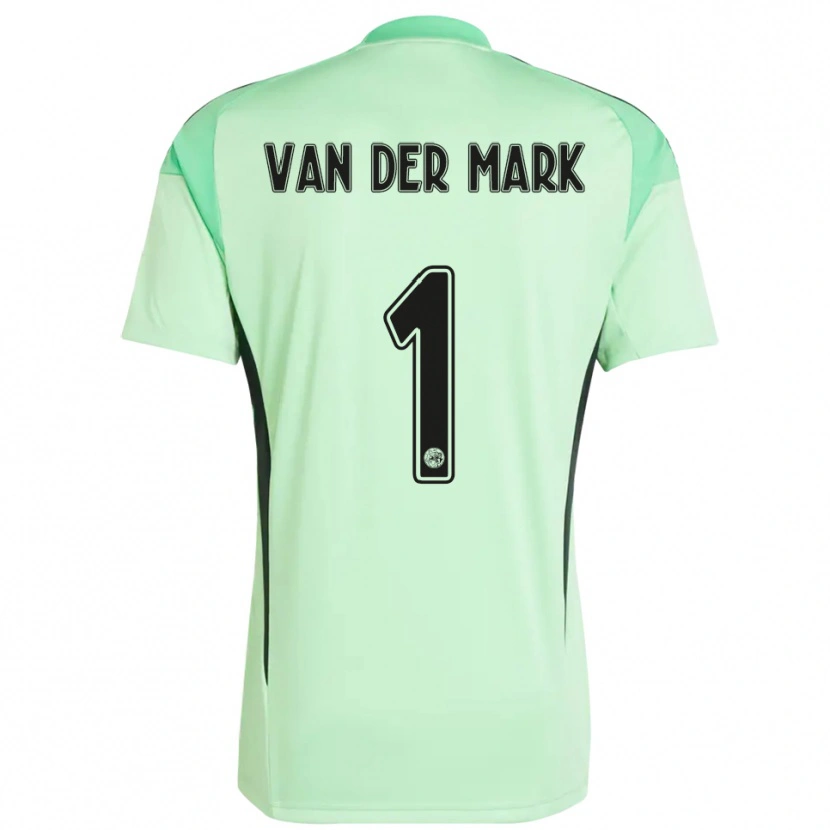 Danxen Donna Jesper van der Mark #1 Maglia Gara Portiere Verde Chiaro Nero 2025/26 Maglietta