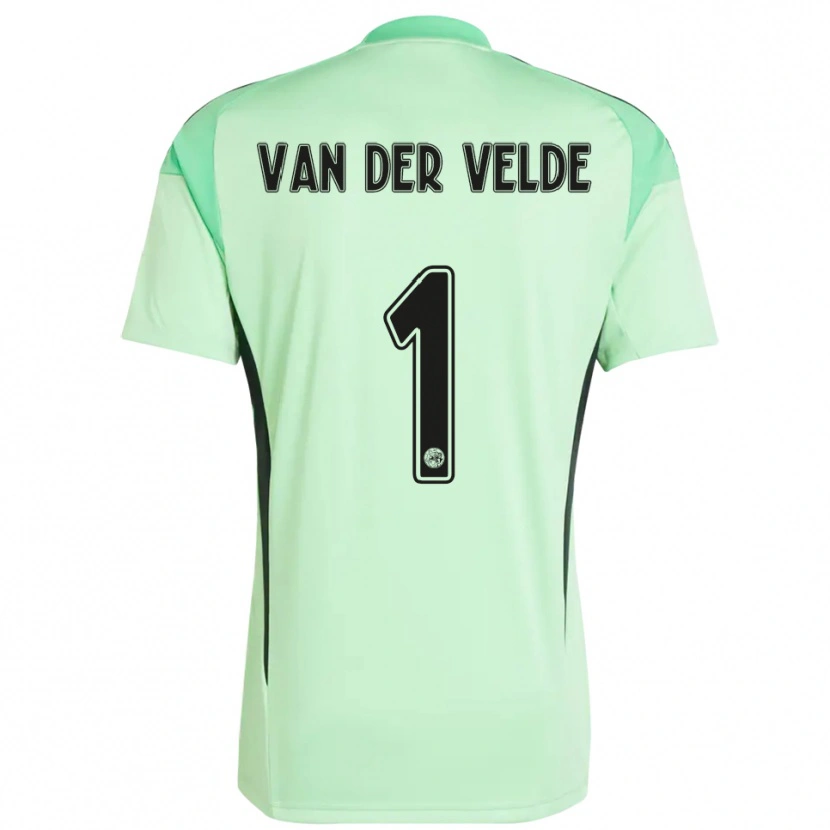 Danxen Donna Valentijn van der Velde #1 Maglia Gara Portiere Verde Chiaro Nero 2025/26 Maglietta