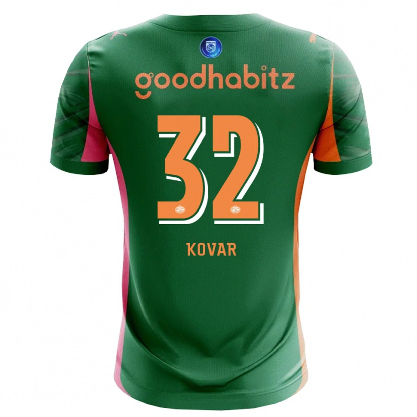 Danxen Donna Matej Kovar #32 Maglia Gara Portiere Verde Arancio 2025/26 Maglietta