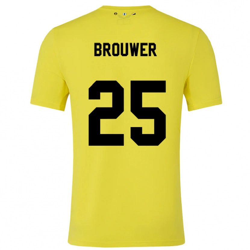 Danxen Donna Michael Brouwer #25 Maglia Gara Portiere Giallo Nero 2025/26 Maglietta