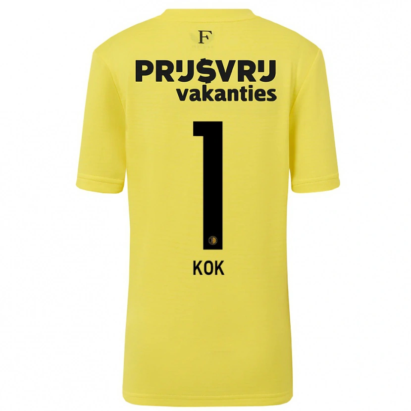 Danxen Donna Stefan Kok #1 Maglia Gara Portiere Giallo Nero 2025/26 Maglietta