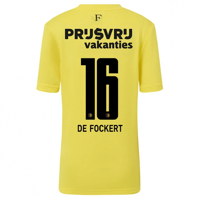 Danxen Donna Maarten de Fockert #16 Maglia Gara Portiere Giallo Nero 2025/26 Maglietta